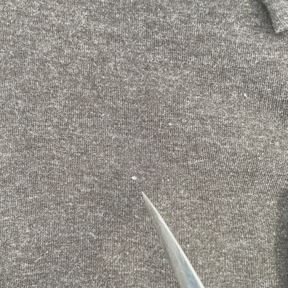 The Normal Brand Long Sleeve Button Down Knit Shirt Mens L Heather Gray Bear - Picture 9 of 13